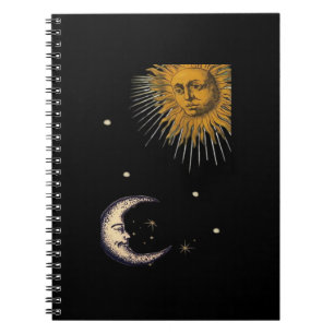 Sun And Moon 90s Whimsigoth Design Notebook