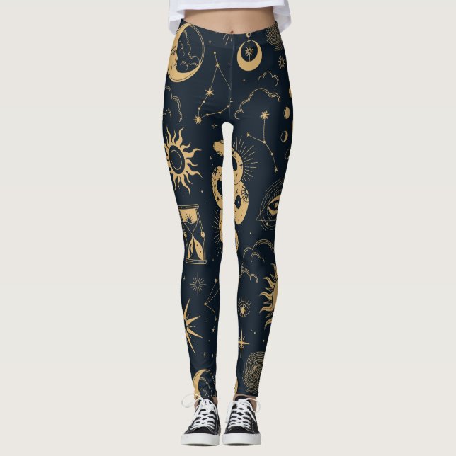 Sun and Moon -Astronomy Witch Leggings (Front)