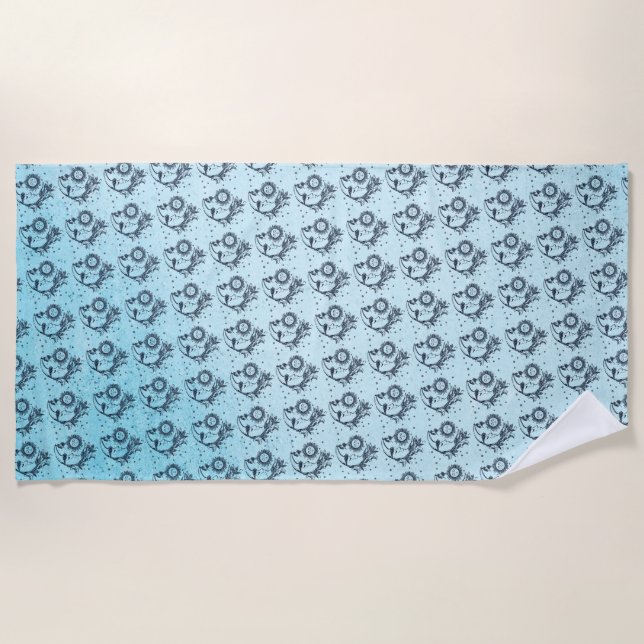Sun and Moon Beach Towel (Front)