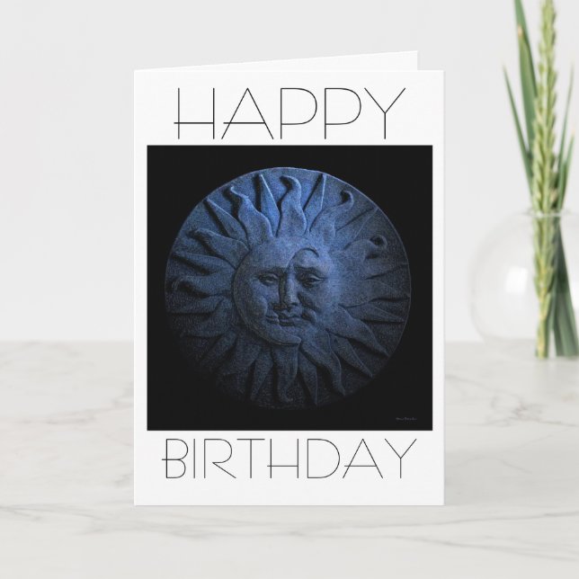 Sun and Moon Birthday Card (Front)