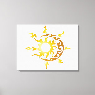 sun and moon canvas print