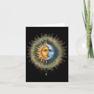 Sun And Moon Celestial Boho Mystical Hippie 90s  Card