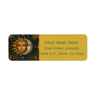 Sun and Moon Celestial Custom Return Address