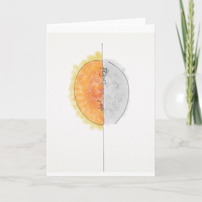Sun and moon greeting card (Front)
