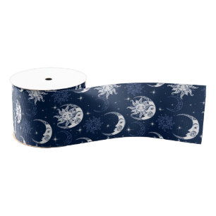 Sun and Moon  Grosgrain Ribbon