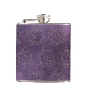 Sun and Moon Hip Flask