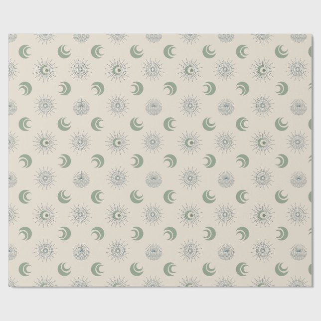 Sun and Moon in Harmony! Wrapping Paper (Flat)