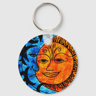 Sun and Moon Key Ring