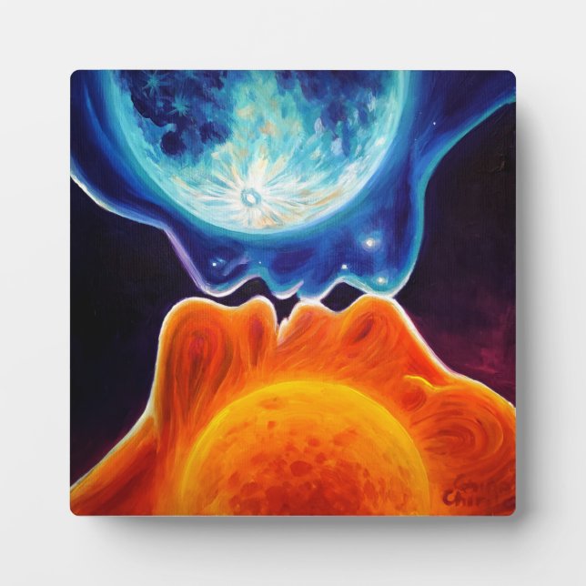 Sun and moon kiss plaque (Front)
