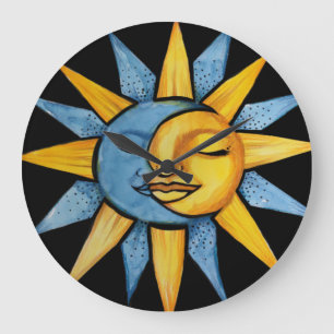 Sun and Moon                                 Large Clock