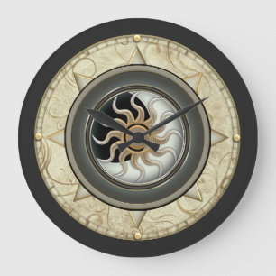 Sun And Moon Large Clock