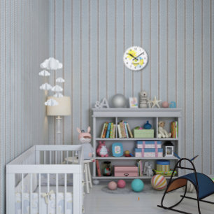 Sun and Moon Nursery Monogrammed Round Clock
