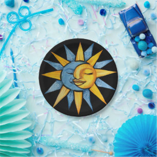 Sun and Moon                               Paper Plate