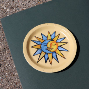 Sun and Moon                              Paper Plate