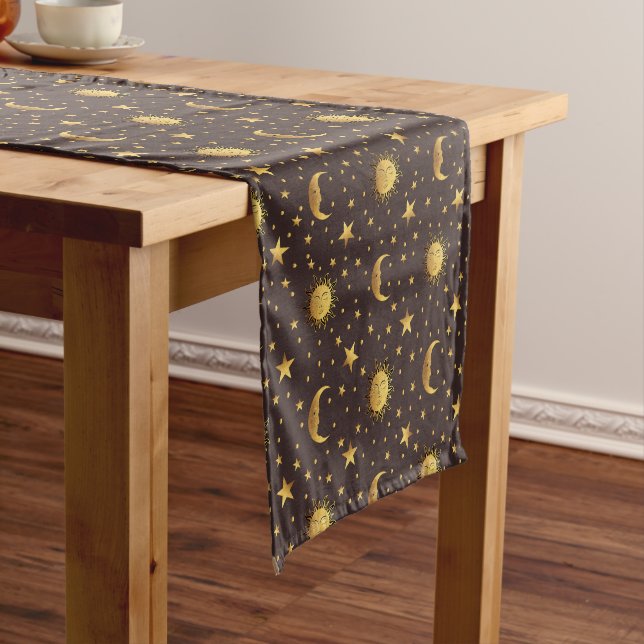 Sun and Moon Pattern Short Table Runner (In Situ)