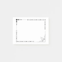 Sun and moon post it notes