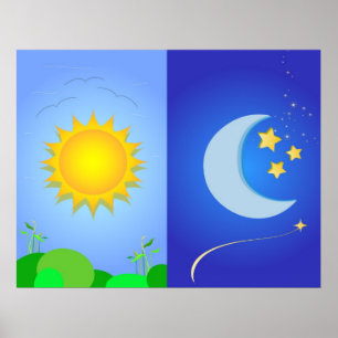 sun and moon poster