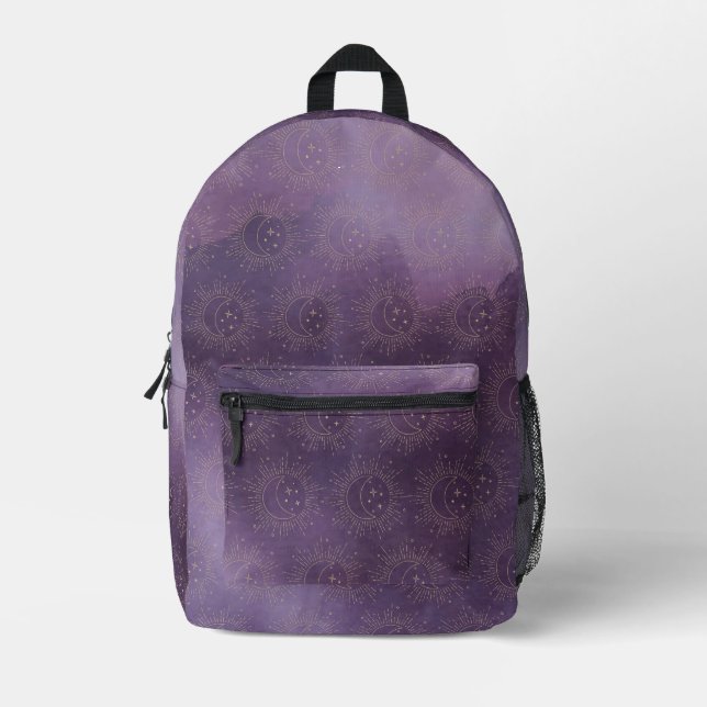 Sun and Moon Printed Backpack (Front)