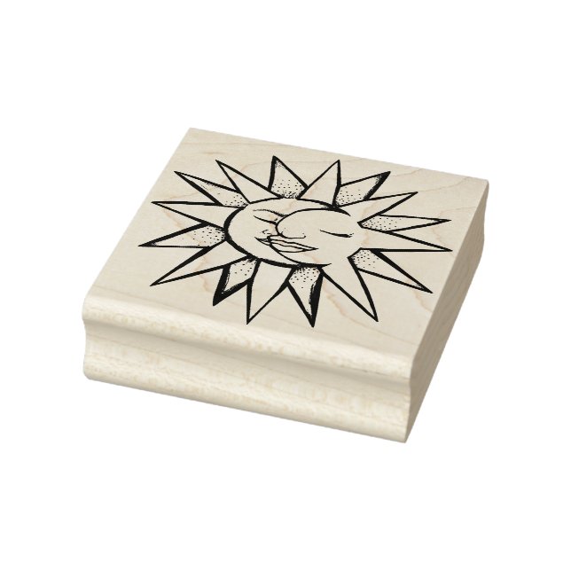 Sun and Moon                                       Rubber Stamp (Stamp)