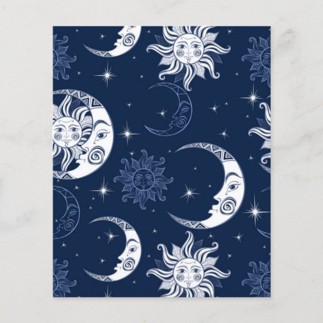 Sun and Moon Scrapbook Paper (Front)