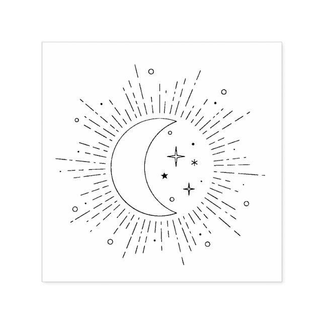 Sun and Moon Self-inking Stamp (Design)