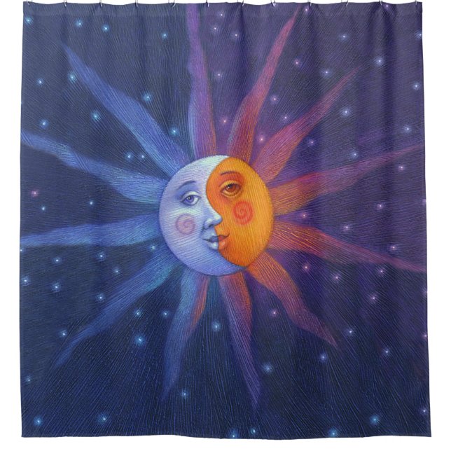 Sun and Moon Shower Curtain (Front)