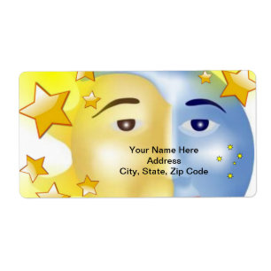 Sun and Moon Stars Labels