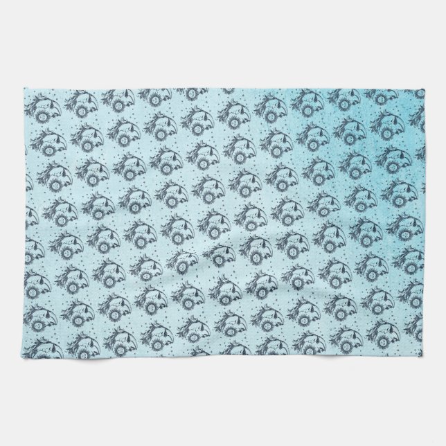 Sun and Moon Tea Towel (Horizontal)