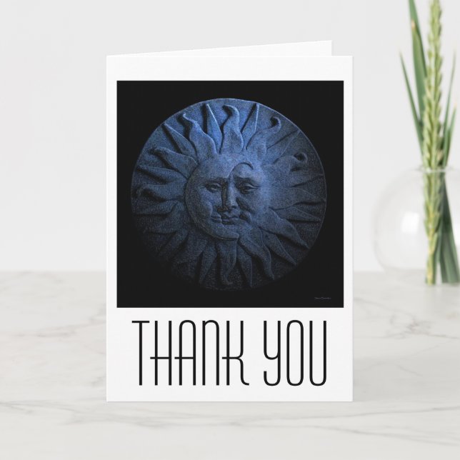 Sun and Moon Thank You Greeting Card (Front)