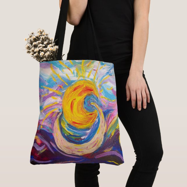 "Sun and Moon" Tote Bag (large) (Close Up)