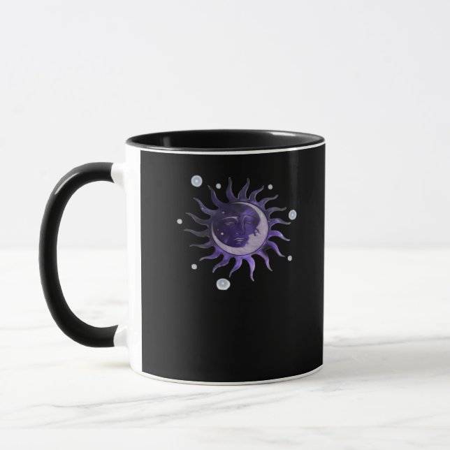 Sun And Moon Whimsigothic Gothic Witchy Witch Mug (Left)
