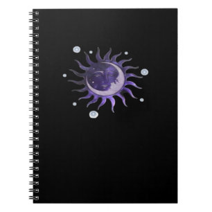 Sun And Moon Whimsigothic Gothic Witchy Witch Notebook