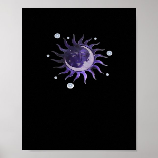 Sun And Moon Whimsigothic Gothic Witchy Witch Poster (Front)