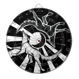 Sun and Moon Wolves Dartboard