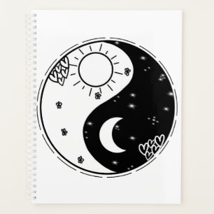 Sun and moon yin yang planner