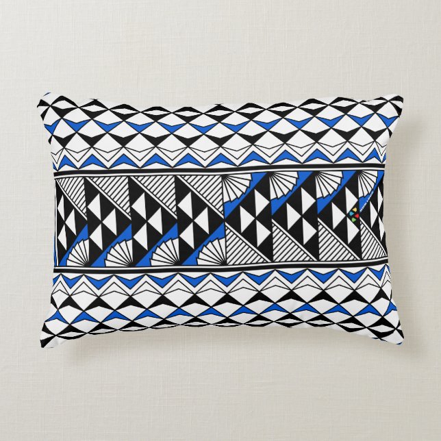 Sun and Rain in Blue Decorative Cushion (Front)