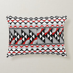 Sun and Rain in Red Decorative Cushion