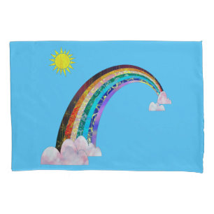 Sun and rainbow 2 pillow case
