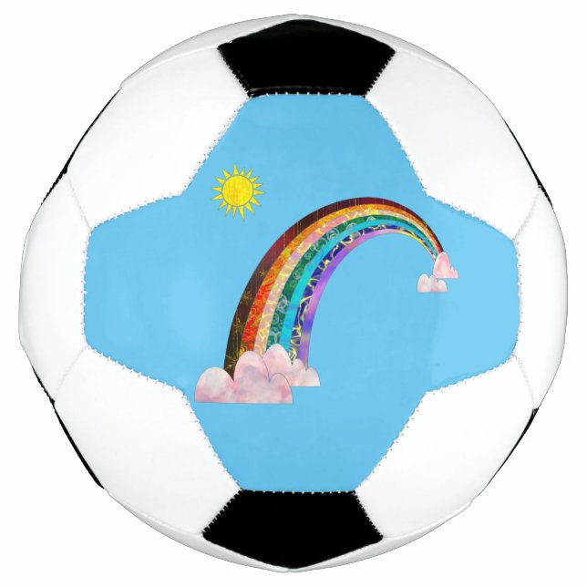 Sun and rainbow 2 soccer ball (Front)