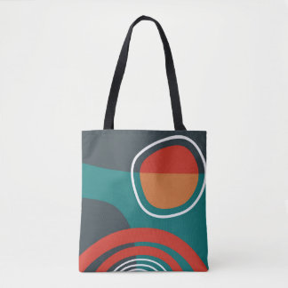 Sun and rainbow boho artwork tote bag