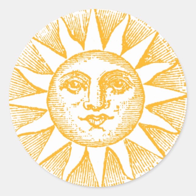 Sun And Rays Sticker (Front)