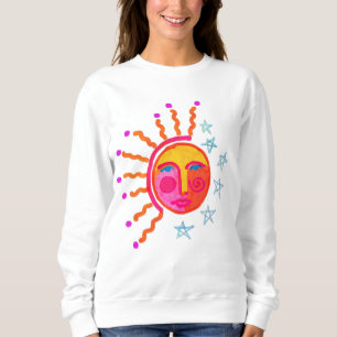 Sun and Stars Abstract Art to Wear Sweatshirt
