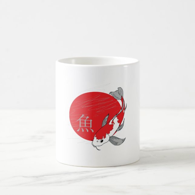 sun and the Koi fish Coffee Mug (Center)