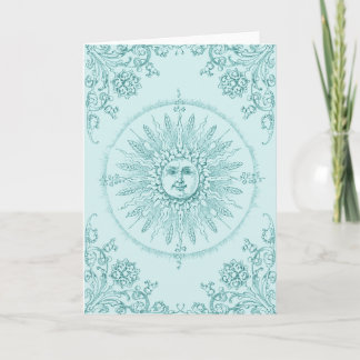 Sun and the Moon Folded Greeting Card