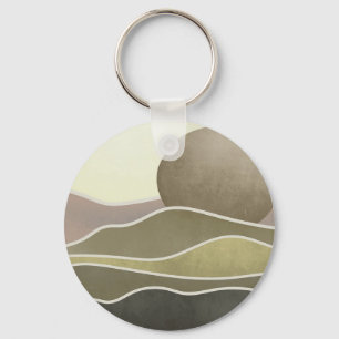 Sun and the mountains key ring