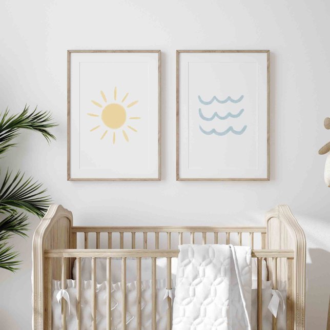 Sun and wave wall art set of 2 poster (Creator Uploaded)