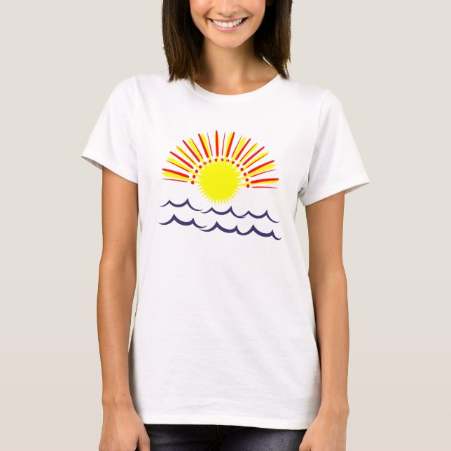 Sun and Waves Happiness T-Shirt (Front)