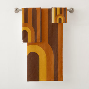 Sun & Arches Mid Century Modern Geometric Design Bath Towel Set