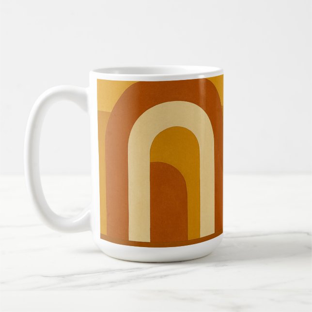 Sun & Arches Mid Century Modern Geometric Design Coffee Mug (Left)