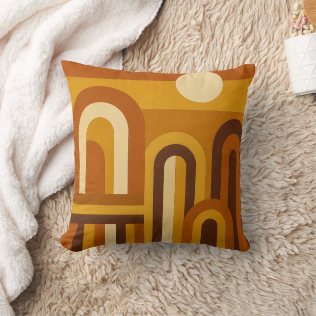 Sun & Arches Mid Century Modern Geometric Design Cushion (Blanket)